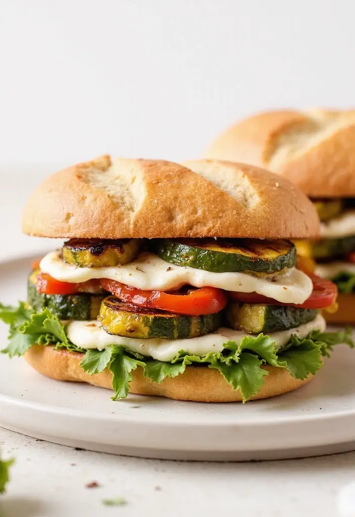 26 Mediterranean Diet Recipes with No Seafood Options - 16. Grilled Vegetable Panini