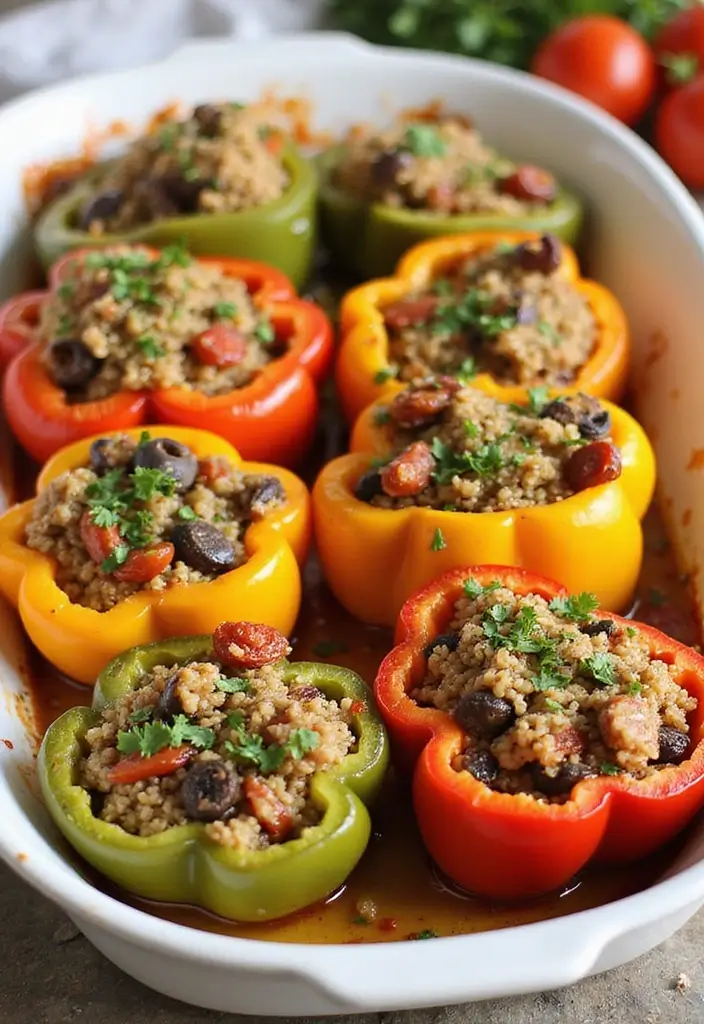 26 Mediterranean Diet Recipes with No Seafood Options - 2. Mediterranean Stuffed Peppers