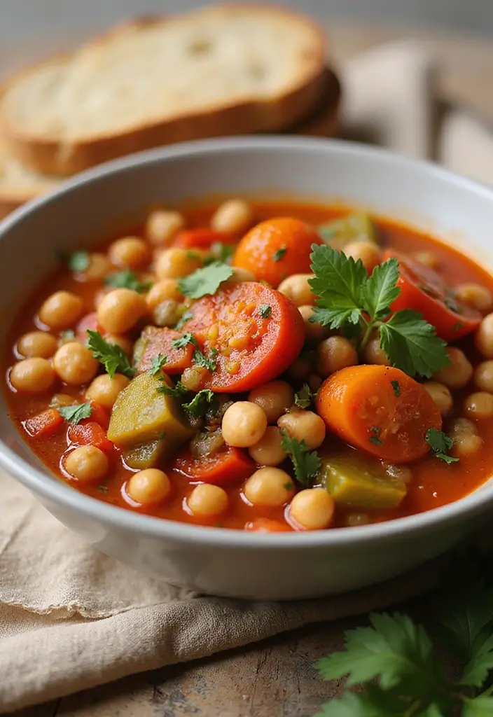 26 Mediterranean Diet Recipes with No Seafood Options - 23. Mediterranean Chickpea Stew