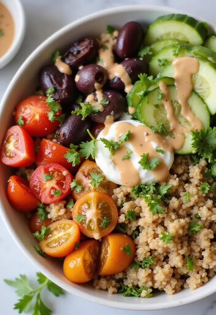 26 Mediterranean Diet Recipes with No Seafood Options - 6. Mediterranean Quinoa Bowl