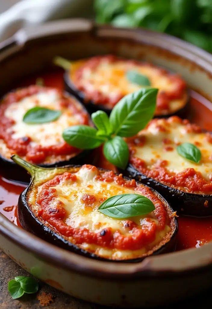 26 Mediterranean Diet Recipes with No Seafood Options - 7. Baked Eggplant Parmesan
