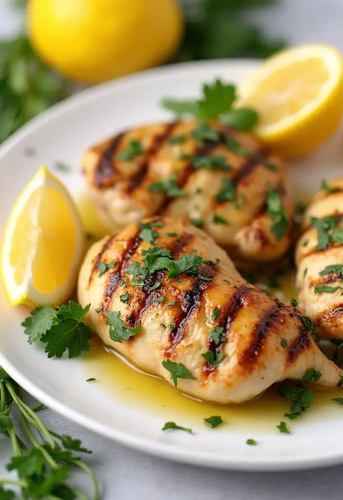 26 Mediterranean Diet Recipes with No Seafood Options - 9. Lemon Herb Grilled Chicken