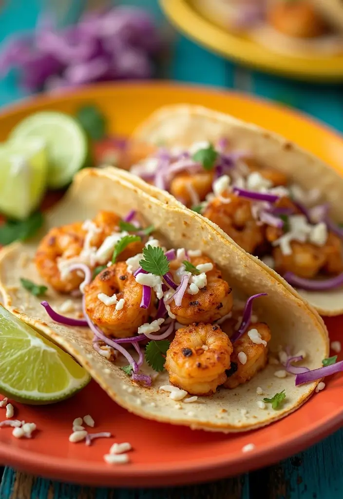 27 Chicken and Seafood Recipes That Actually Work 65 27 Chicken and Seafood Recipes That Actually Work - 11. Shrimp Tacos with Cabbage Slaw