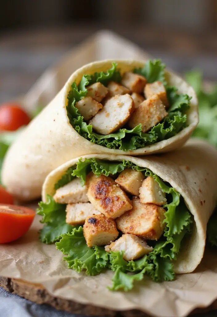 27 Chicken and Seafood Recipes That Actually Work 48 27 Chicken and Seafood Recipes That Actually Work - 8. Chicken Caesar Wraps