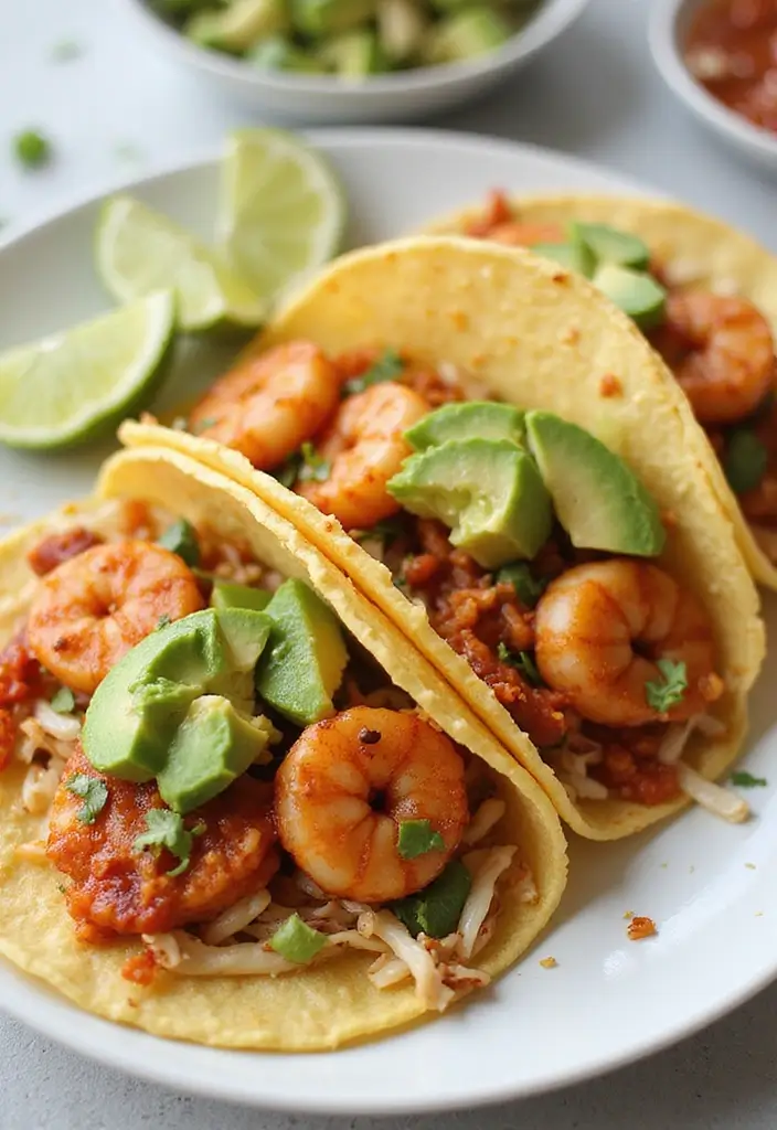 27 Easy Dinner Recipes Featuring Fresh Seafood 153 27 Easy Dinner Recipes Featuring Fresh Seafood - 25. Spicy Shrimp Tacos