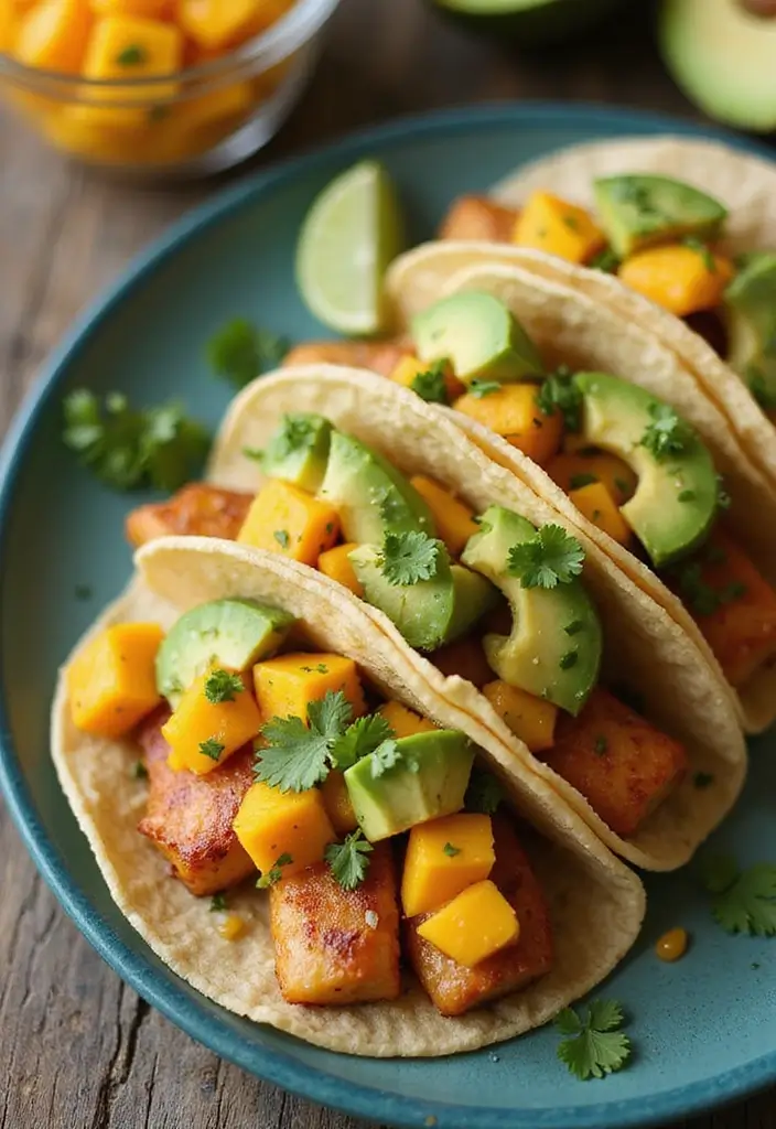 27 Easy Dinner Recipes Featuring Fresh Seafood 22 27 Easy Dinner Recipes Featuring Fresh Seafood - 4. Fish Tacos with Mango Salsa