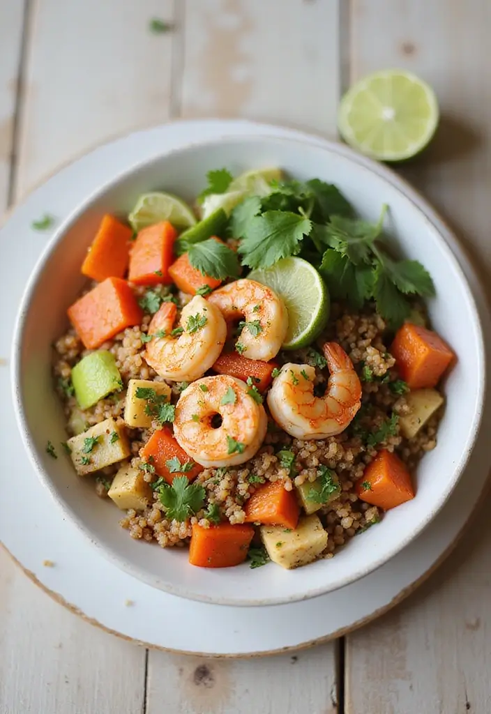 27 Easy Dinner Recipes Featuring Fresh Seafood 48 27 Easy Dinner Recipes Featuring Fresh Seafood - 8. Shrimp and Quinoa Bowl