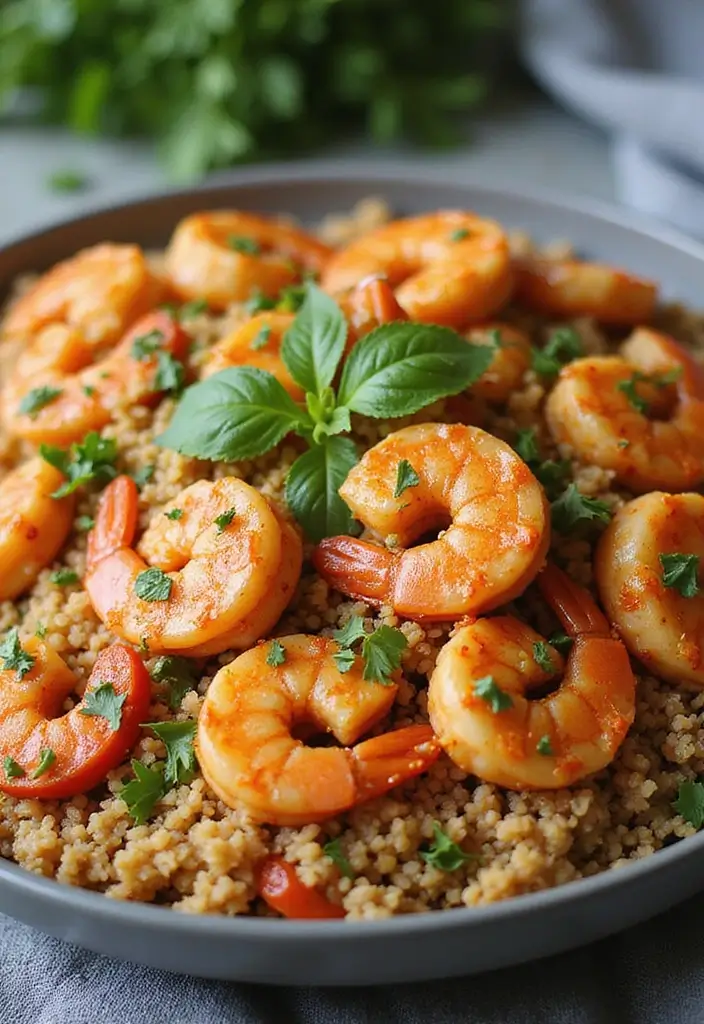 27 Middle Eastern Seafood Recipes with Authentic Flavors 8 27 Middle Eastern Seafood Recipes with Authentic Flavors - 2. Spicy Shrimp and Bulgur Pilaf