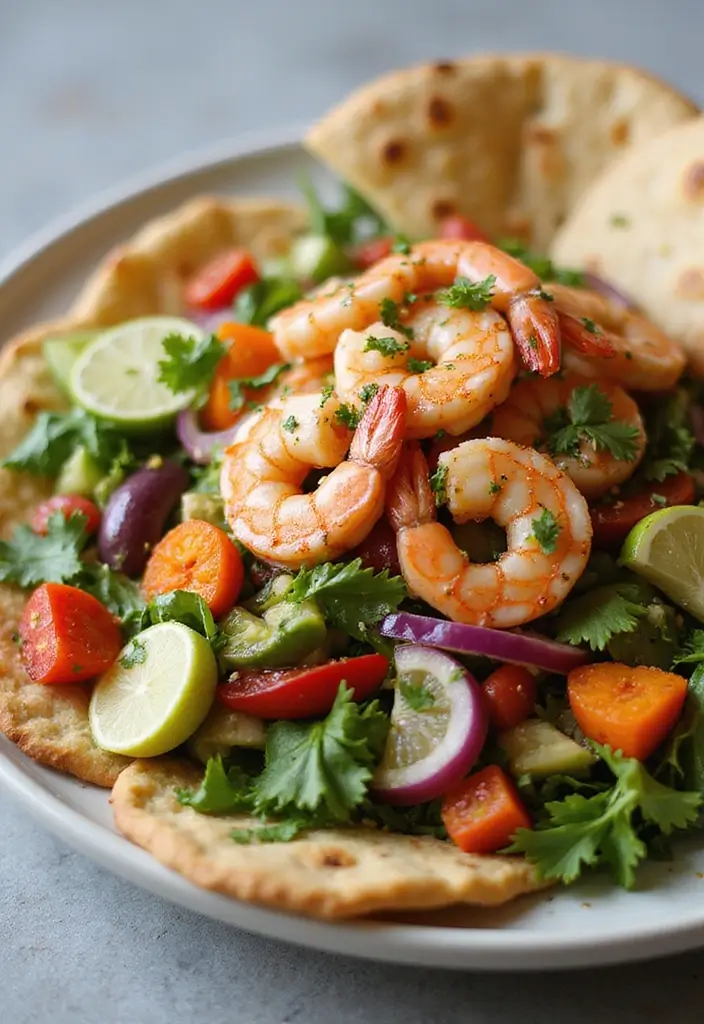 27 Middle Eastern Seafood Recipes with Authentic Flavors 124 27 Middle Eastern Seafood Recipes with Authentic Flavors - 20. Fattoush Salad with Grilled Shrimp