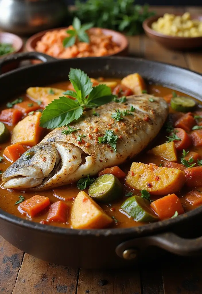 27 Middle Eastern Seafood Recipes with Authentic Flavors 22 27 Middle Eastern Seafood Recipes with Authentic Flavors - 4. Traditional Moroccan Fish Tagine