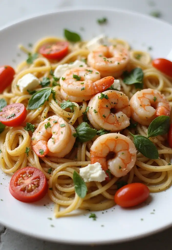 27 Middle Eastern Seafood Recipes with Authentic Flavors 29 27 Middle Eastern Seafood Recipes with Authentic Flavors - 5. Shrimp and Feta Pasta