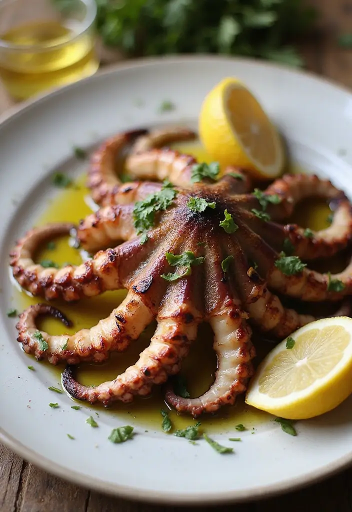 27 Middle Eastern Seafood Recipes with Authentic Flavors 50 27 Middle Eastern Seafood Recipes with Authentic Flavors - 8. Grilled Octopus with Lemon and Herbs