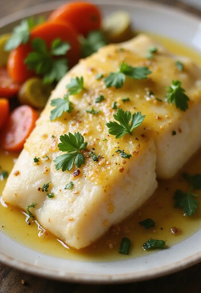 27 One Pot Seafood Recipes for Quick and Easy Meals 113 27 One Pot Seafood Recipes for Quick and Easy Meals - 19. Baked Garlic Butter Cod