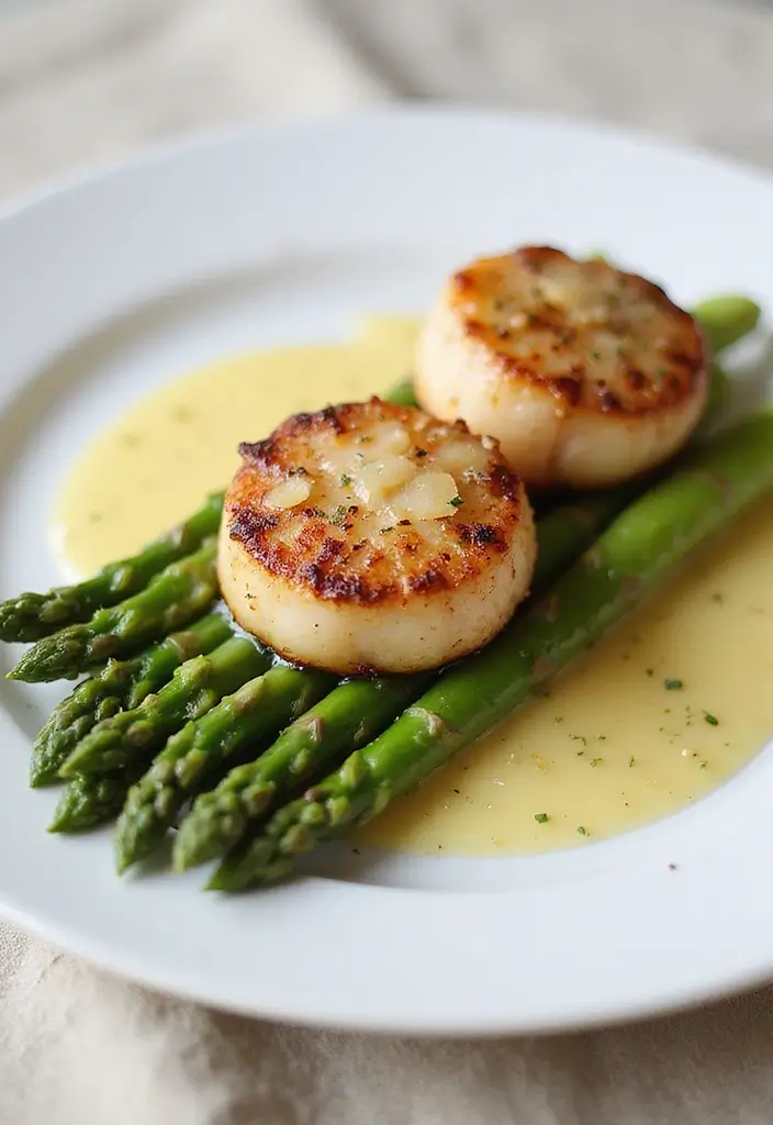27 One Pot Seafood Recipes for Quick and Easy Meals 15 27 One Pot Seafood Recipes for Quick and Easy Meals - 3. Lemon Butter Scallops with Asparagus