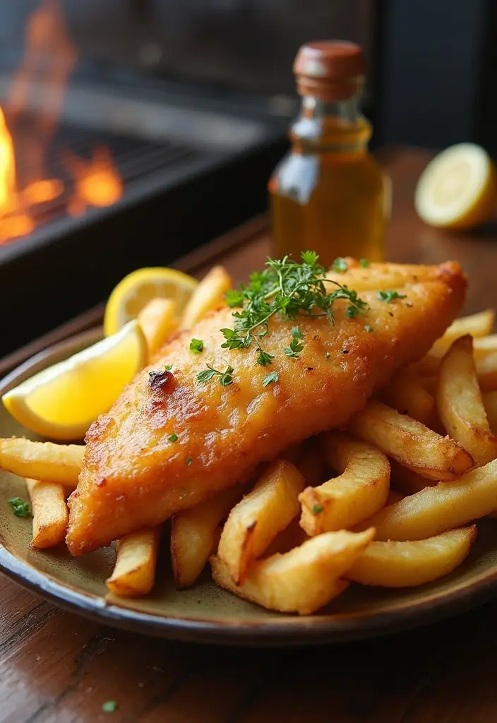 27 Pellet Grill Seafood Recipes for Smoky Flavor Lovers - 15. Grilled Fish and Chips