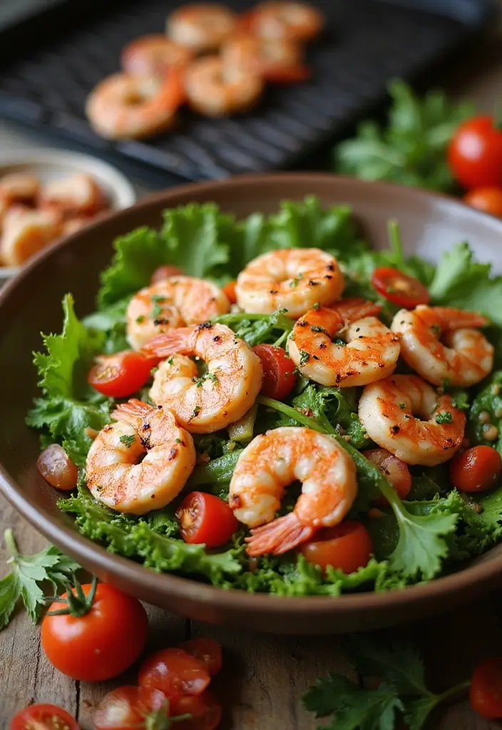27 Pellet Grill Seafood Recipes for Smoky Flavor Lovers - 24. Mediterranean Grilled Shrimp Salad