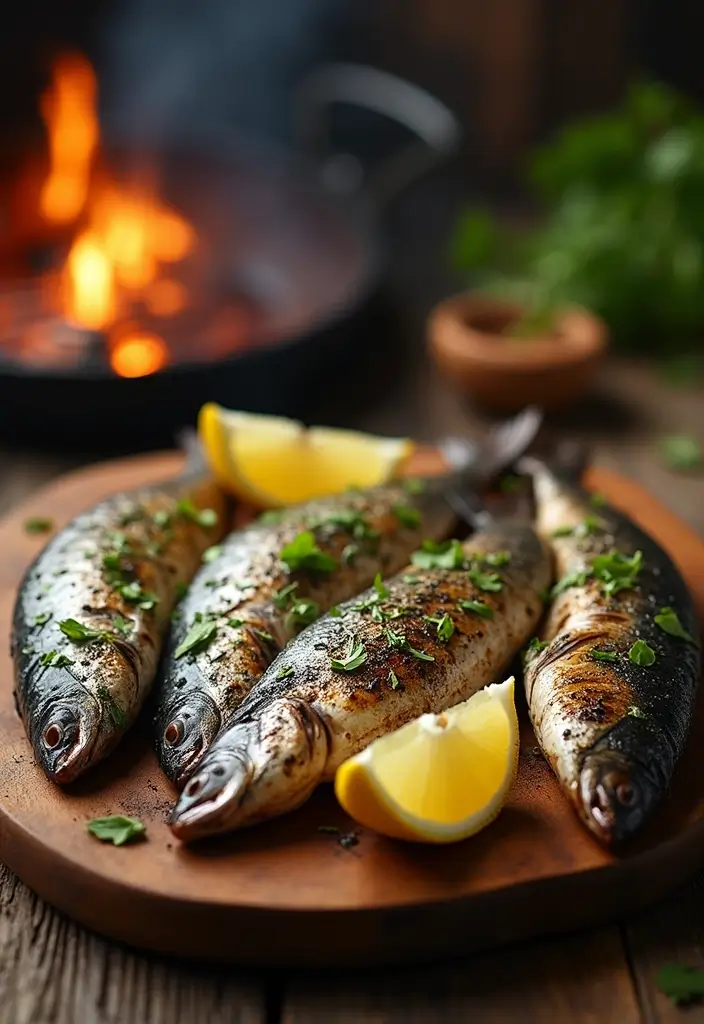 27 Pellet Grill Seafood Recipes for Smoky Flavor Lovers - 7. Grilled Sardines with Garlic and Herbs