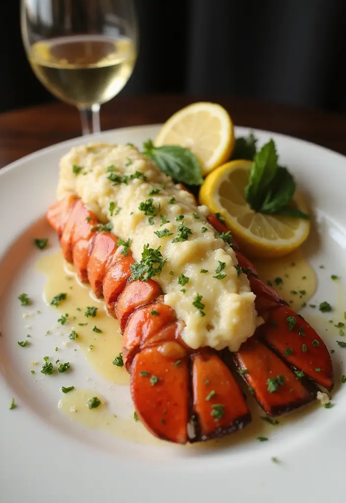 27 Romantic Seafood Dinner Recipes for Two - 1. Lobster Tail with Garlic Butter