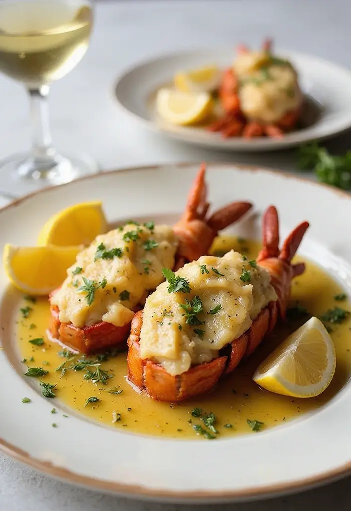 27 Romantic Seafood Dinner Recipes for Two - 10. Garlic Butter Poached Lobster
