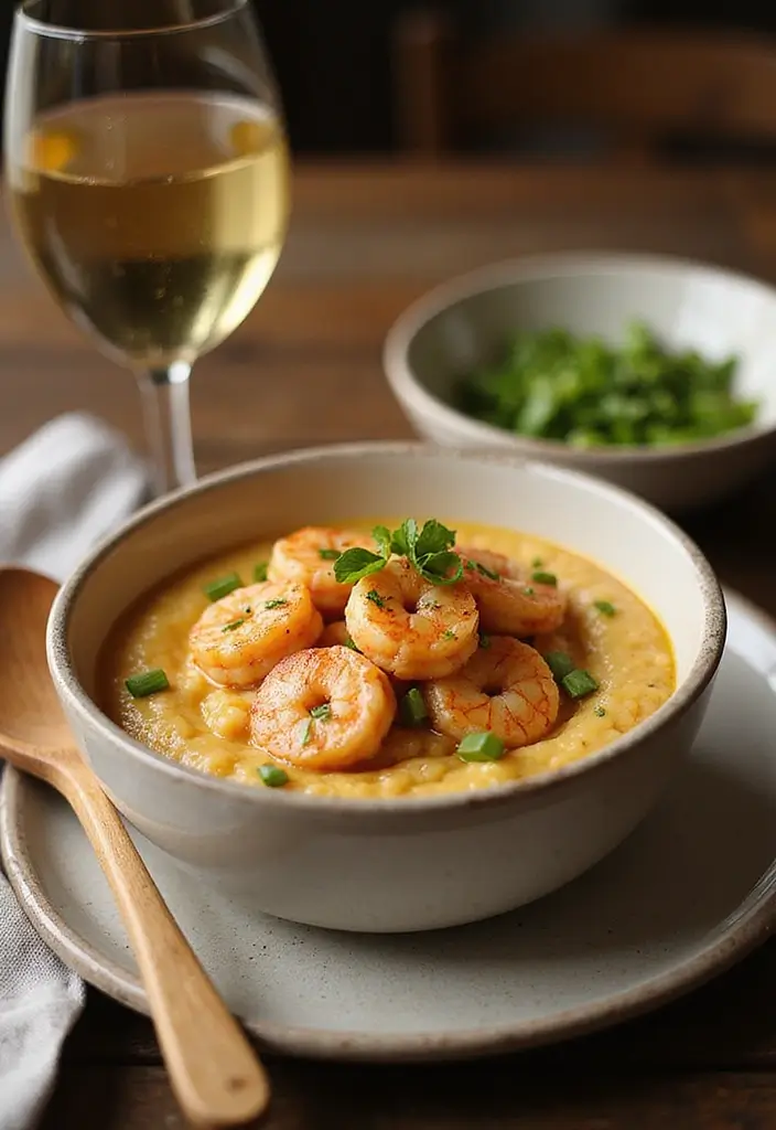 27 Romantic Seafood Dinner Recipes for Two - 12. Shrimp and Grits