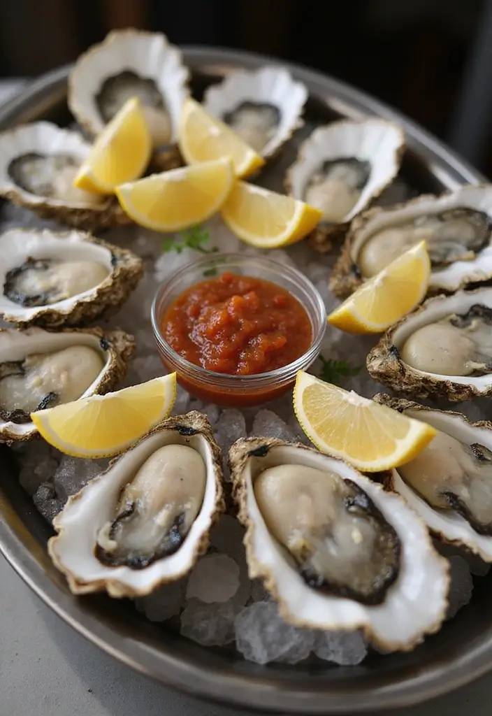 27 Romantic Seafood Dinner Recipes for Two - 15. Oysters on the Half Shell