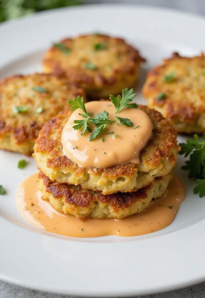 27 Romantic Seafood Dinner Recipes for Two - 20. Crab Cakes with Remoulade Sauce