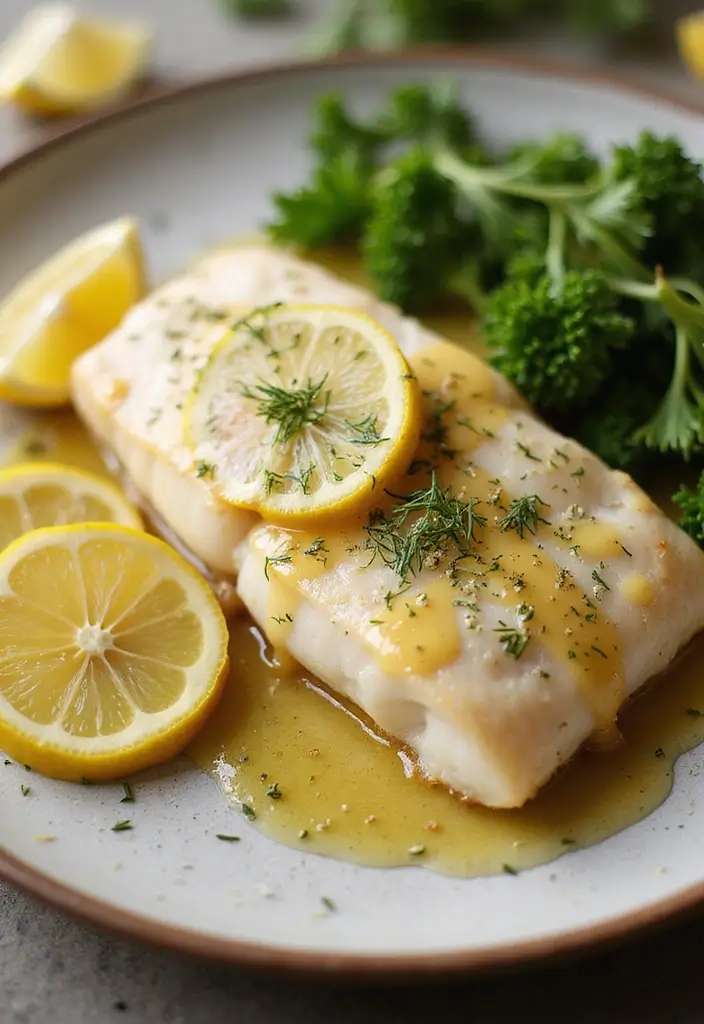 27 Romantic Seafood Dinner Recipes for Two - 26. Baked Cod with Lemon and Dill