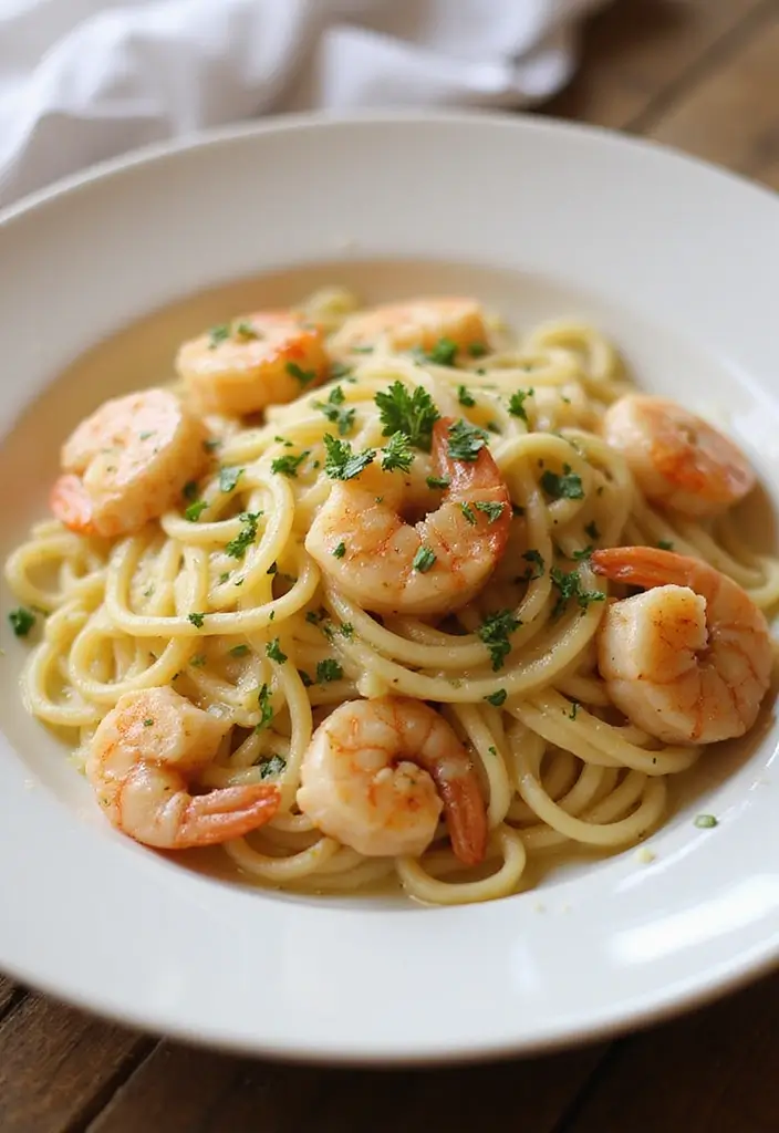 27 Seafood Fettuccine Alfredo Recipes for Creamy Perfection 121 27 Seafood Fettuccine Alfredo Recipes for Creamy Perfection - 19. Garlic Butter Shrimp Fettuccine Alfredo