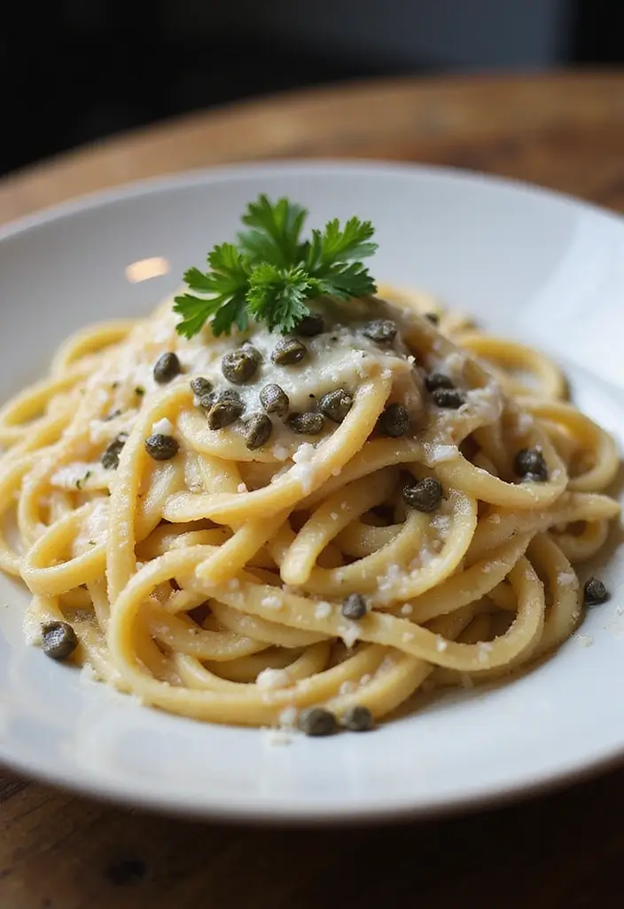27 Seafood Fettuccine Alfredo Recipes for Creamy Perfection 149 27 Seafood Fettuccine Alfredo Recipes for Creamy Perfection - 23. Fettuccine Alfredo with Anchovies and Capers