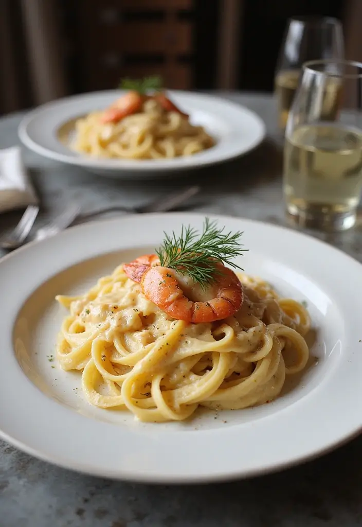 27 Seafood Fettuccine Alfredo Recipes for Creamy Perfection 156 27 Seafood Fettuccine Alfredo Recipes for Creamy Perfection - 24. Fettuccine Alfredo with Crayfish and Dill