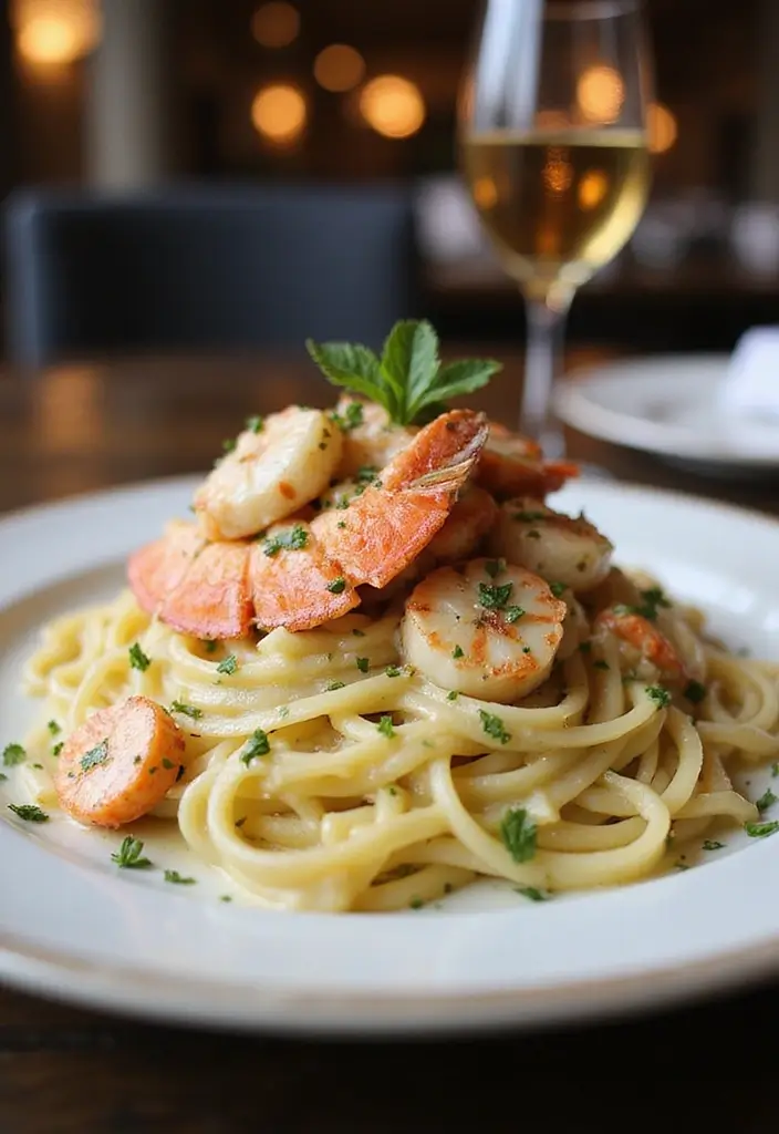 27 Seafood Fettuccine Alfredo Recipes for Creamy Perfection 177 27 Seafood Fettuccine Alfredo Recipes for Creamy Perfection - 27. Lobster and Fresh Herb Fettuccine Alfredo