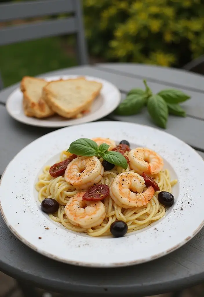 27 Seafood Fettuccine Alfredo Recipes for Creamy Perfection 32 27 Seafood Fettuccine Alfredo Recipes for Creamy Perfection - 6. Mediterranean Shrimp Fettuccine Alfredo