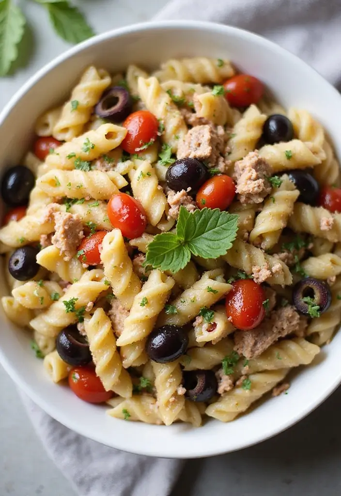 27 Seafood Pasta Recipes That Are Simple Yet Stunning 62 27 Seafood Pasta Recipes That Are Simple Yet Stunning - 10. Mediterranean Tuna Pasta Salad