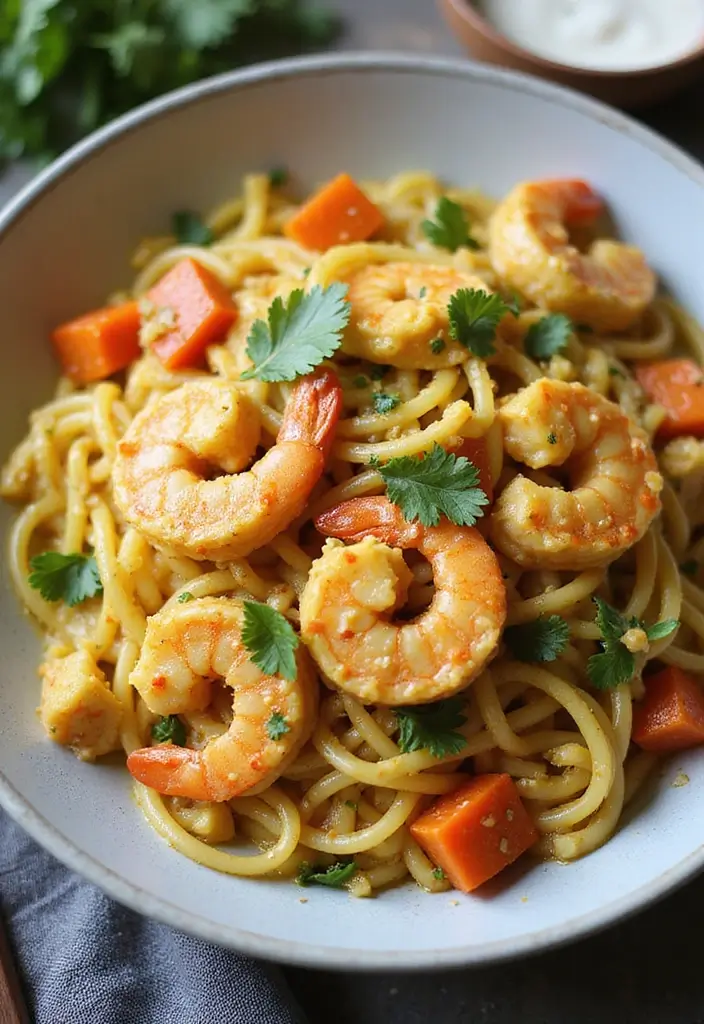 27 Seafood Pasta Recipes That Are Simple Yet Stunning 86 27 Seafood Pasta Recipes That Are Simple Yet Stunning - 14. Coconut Curry Shrimp Pasta