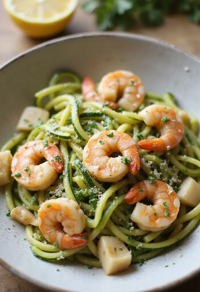 27 Seafood Pasta Recipes That Are Simple Yet Stunning 122 27 Seafood Pasta Recipes That Are Simple Yet Stunning - 20. Zucchini Noodles with Seafood