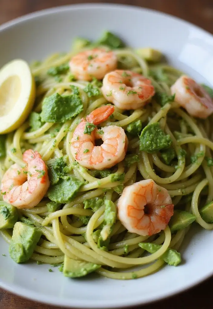 27 Seafood Pasta Recipes That Are Simple Yet Stunning 164 27 Seafood Pasta Recipes That Are Simple Yet Stunning - 26. Shrimp and Avocado Pasta