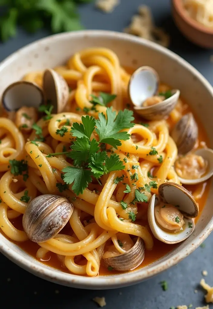 27 Seafood Pasta Recipes That Are Simple Yet Stunning 43 27 Seafood Pasta Recipes That Are Simple Yet Stunning - 7. One-Pot Pasta with Clams