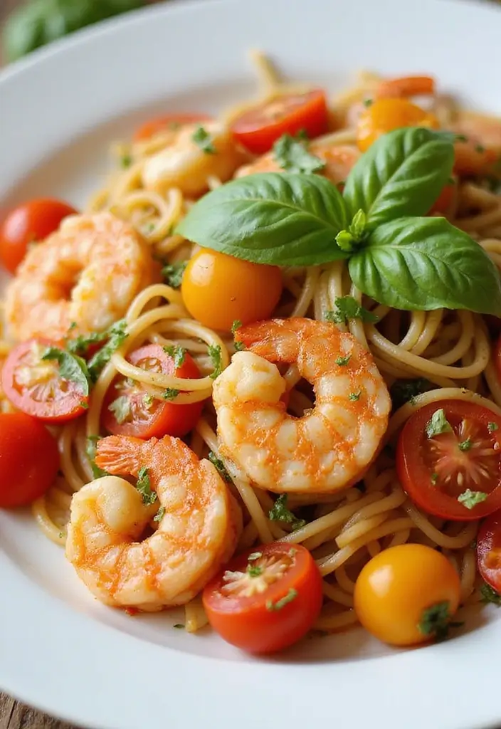 27 Seafood Pasta Recipes That Are Simple Yet Stunning 55 27 Seafood Pasta Recipes That Are Simple Yet Stunning - 9. Tomato Basil Shrimp Pasta