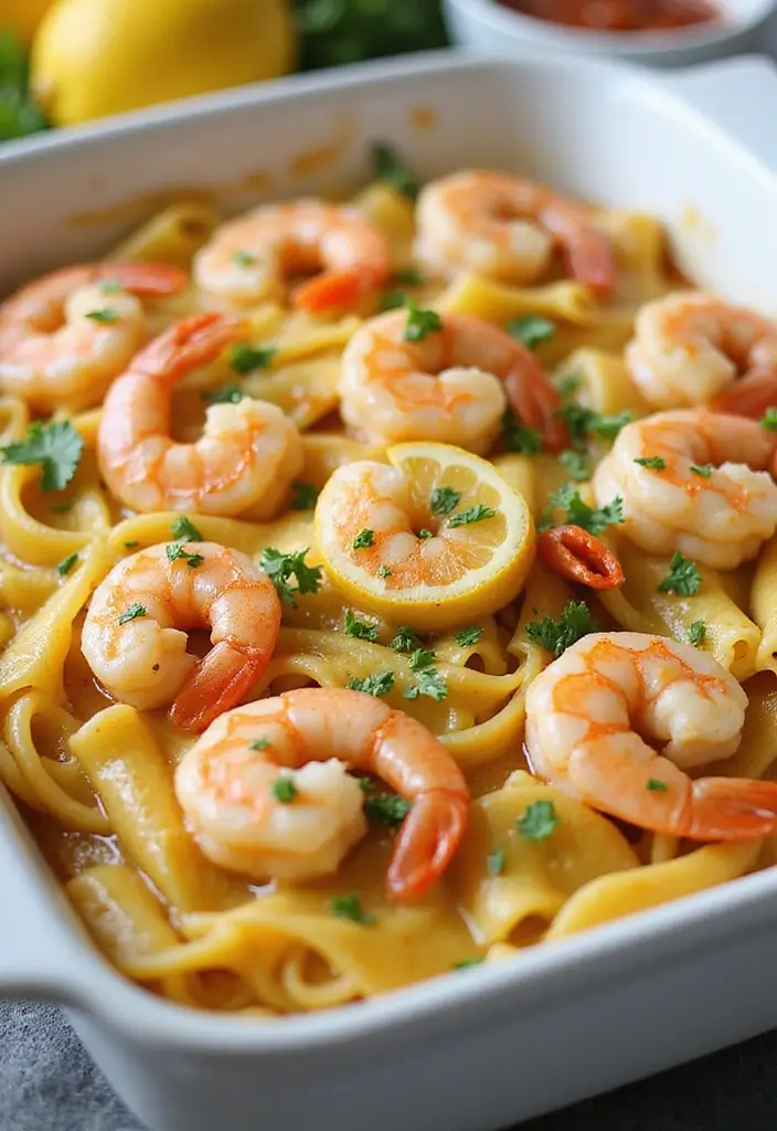 29 Seafood Pasta Bake Recipes for Cozy Family Dinners 152 29 Seafood Pasta Bake Recipes for Cozy Family Dinners - 26. Shrimp and Lemon Pasta Bake