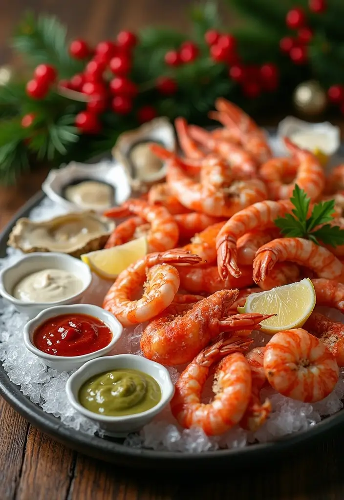 30+ Christmas Eve Seafood Recipes to Celebrate the Season - 12. Chilled Seafood Platter