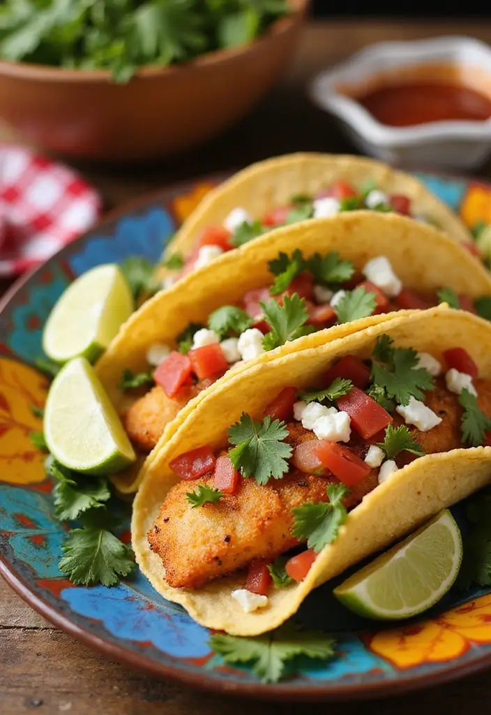 30+ Christmas Eve Seafood Recipes to Celebrate the Season - 14. Crispy Fish Tacos