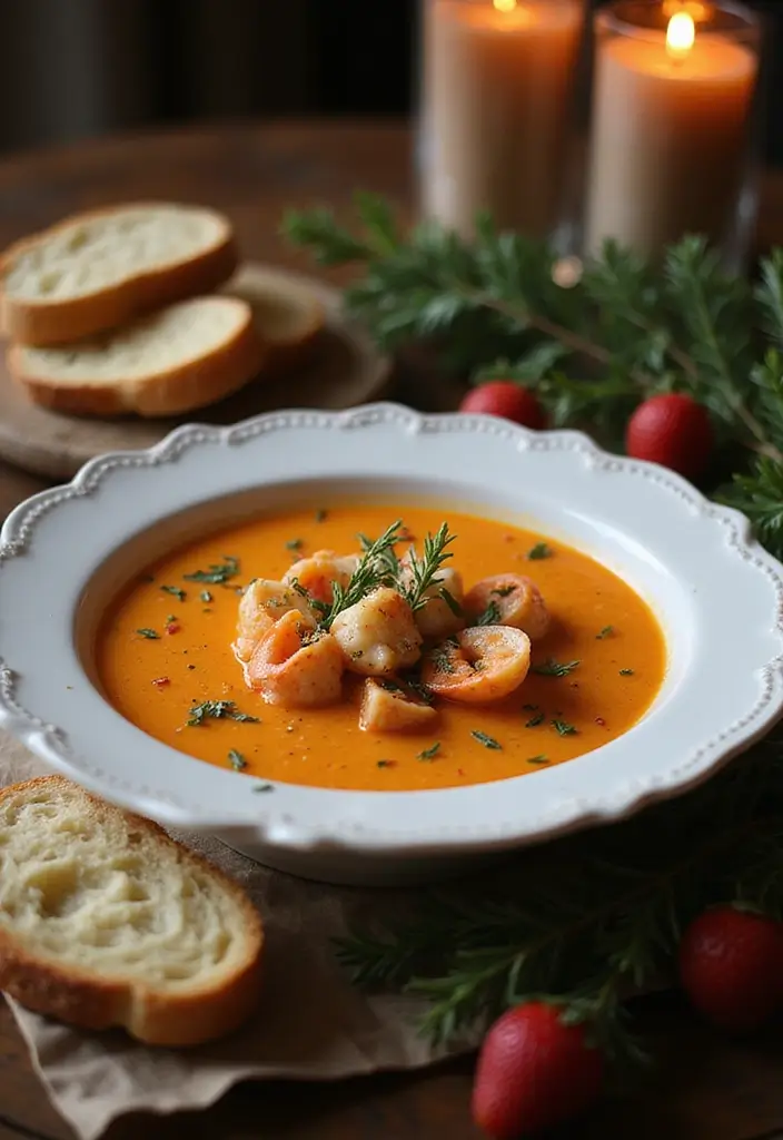 30+ Christmas Eve Seafood Recipes to Celebrate the Season - 21. Seafood Bisque