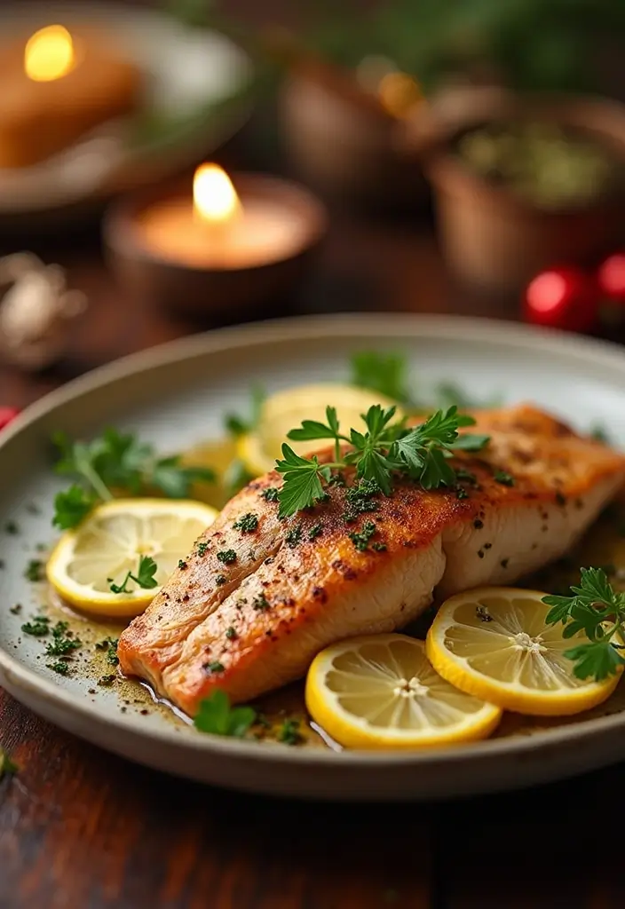30+ Christmas Eve Seafood Recipes to Celebrate the Season - 24. Fresh Herb and Lemon Fish