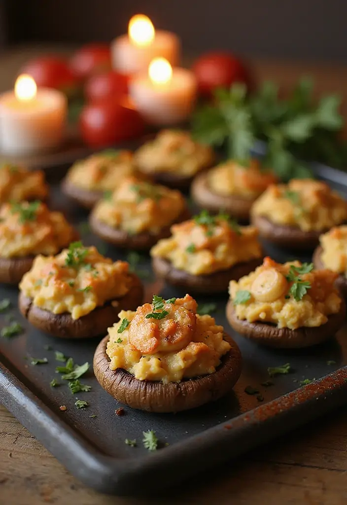 30+ Christmas Eve Seafood Recipes to Celebrate the Season - 5. Seafood Stuffed Mushrooms