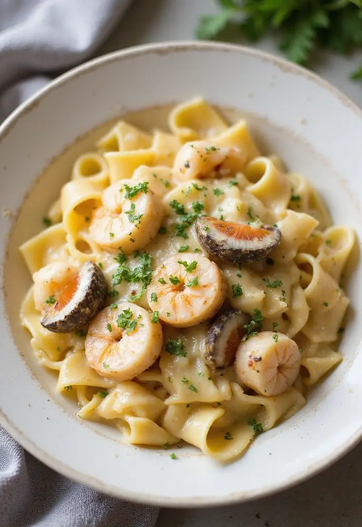 30+ Creamy Seafood Pasta Recipes You’ll Want to Make Tonight 54 30+ Creamy Seafood Pasta Recipes You’ll Want to Make Tonight - 10. Creamy Seafood Alfredo