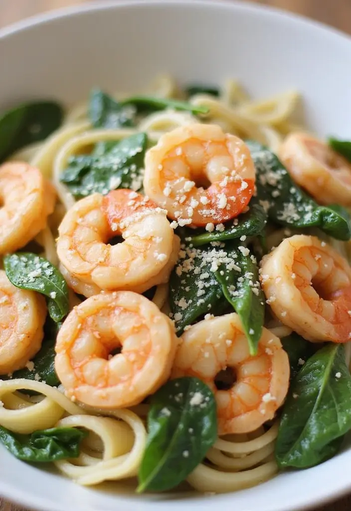 30+ Creamy Seafood Pasta Recipes You’ll Want to Make Tonight 59 30+ Creamy Seafood Pasta Recipes You’ll Want to Make Tonight - 11. Creamy Shrimp & Spinach Pasta