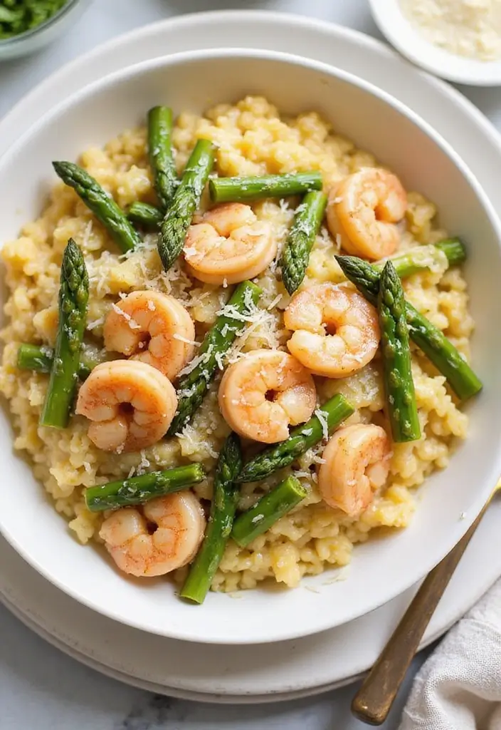 30+ Creamy Seafood Pasta Recipes You’ll Want to Make Tonight 120 30+ Creamy Seafood Pasta Recipes You’ll Want to Make Tonight - 20. Creamy Shrimp Asparagus Risotto