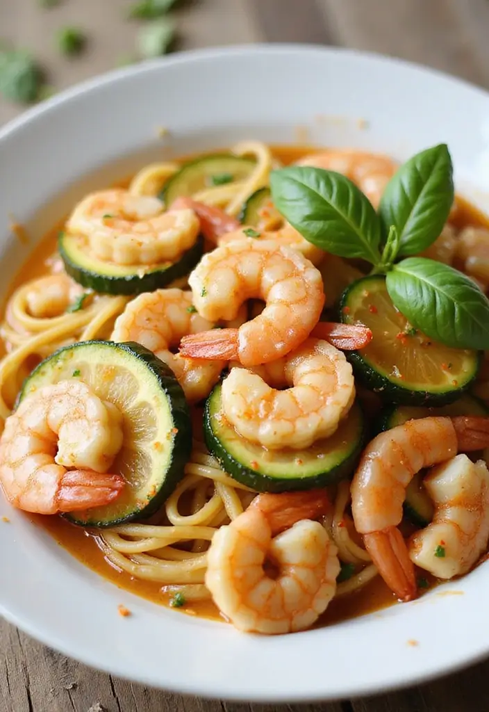 30+ Creamy Seafood Pasta Recipes You’ll Want to Make Tonight 134 30+ Creamy Seafood Pasta Recipes You’ll Want to Make Tonight - 22. Creamy Zucchini and Shrimp Pasta