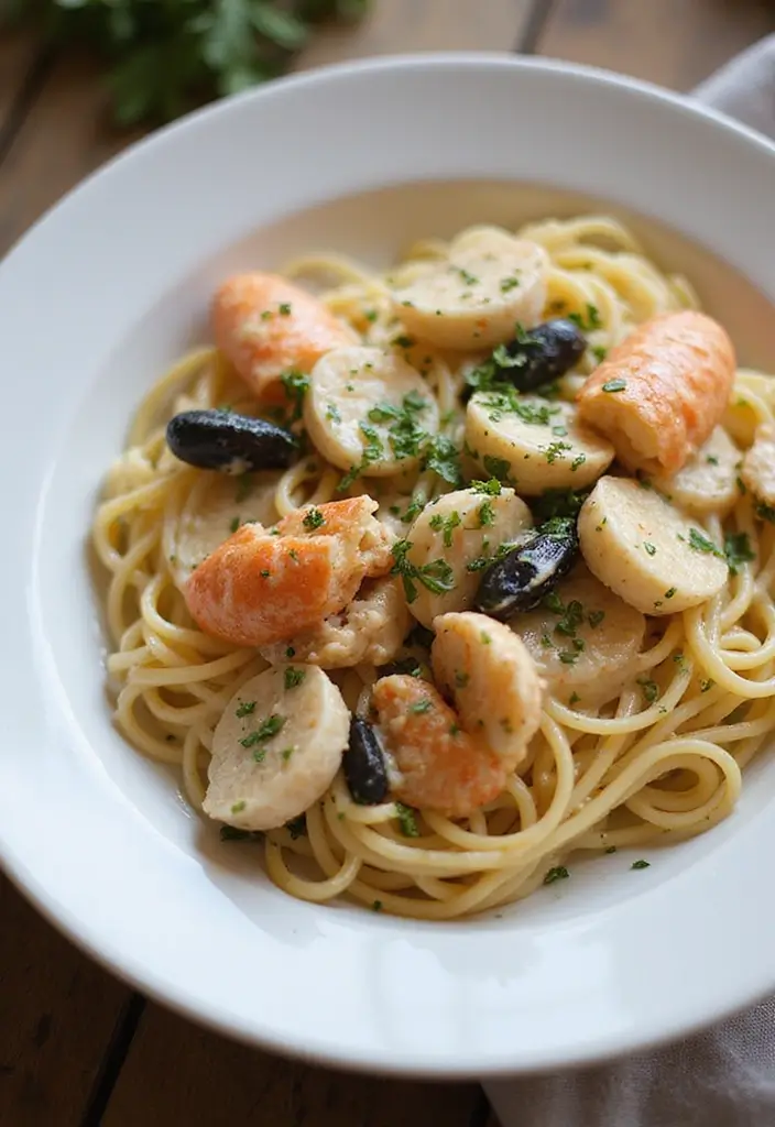 30+ Creamy Seafood Pasta Recipes You’ll Want to Make Tonight 141 30+ Creamy Seafood Pasta Recipes You’ll Want to Make Tonight - 23. Creamy Seaside Pasta