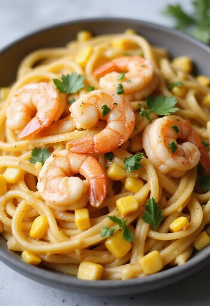 30+ Creamy Seafood Pasta Recipes You’ll Want to Make Tonight 176 30+ Creamy Seafood Pasta Recipes You’ll Want to Make Tonight - 28. Creamy Shrimp and Corn Pasta